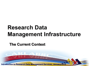 Research Data Management Infrastructure