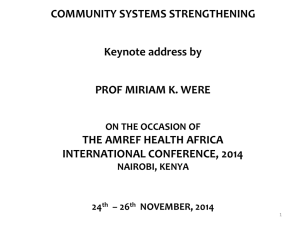 Keynote - Amref Health Africa International Conference