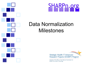 Data Normalization Milestones - Hongfang Liu, Ph.D.