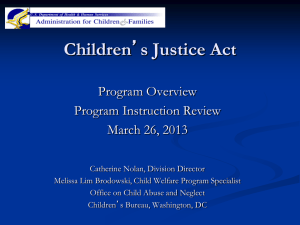 CBCAP Program Overview - National Resource Center for Child