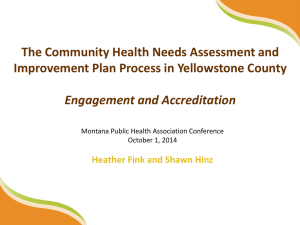 The Community Health Needs Assessment and Improvement Plan
