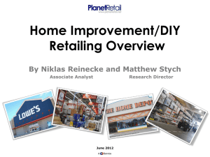 Home Improvement/DIY Retailing Overview By Niklas