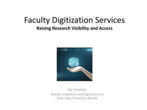 Faculty Digitization Services: Raising Visibility