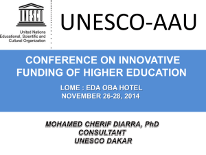 lome higher education funding - Association of African Universities