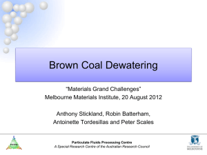 Brown Coal Dewatering - Melbourne Materials Institute