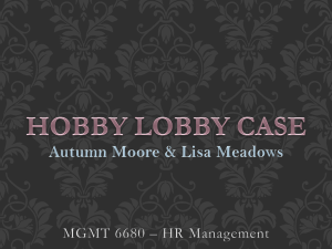 Hobby Lobby Case