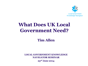 What does UK Local Government Need