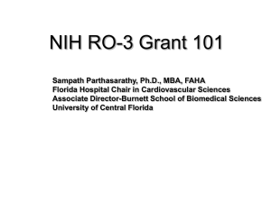NIH R03 Grant 101 - University of Central Florida