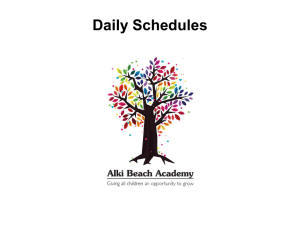 Daily Schedules - Alki Beach Academy