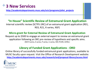 + “In House” Scientific Review of Extramural Grant Application