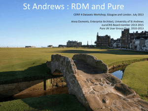 St Andrews Case Study - CERIF for Datasets