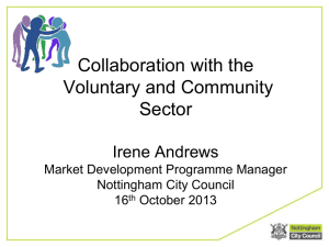 Key messages from Nottingham City Council about collaboration