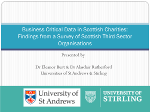 Business Critical Data in Scottish Charities: Findings from a Survey