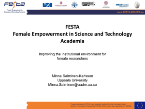 Minna Salminen (Gender Equality Specialist, Uppsala University)