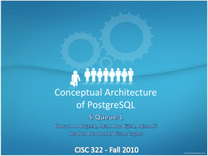 Conceptual Architecture of PostgreSQL