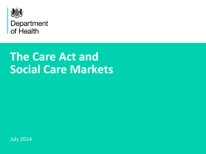 The Care Act and Social Care Markets (ppt