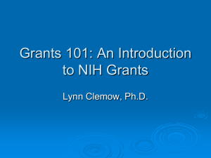 Grants 101: An introductory course