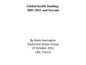 Global health funding, 2001-2011 and beyond