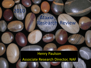 Research Update - National Ataxia Foundation