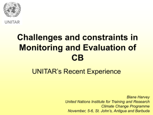 Challenges and Constraints in Monitoring and Evaluation of