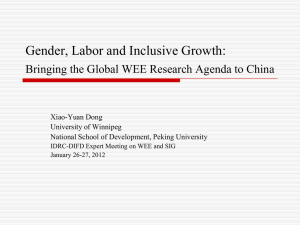 Gender, Labor and Inclusive Growth in China