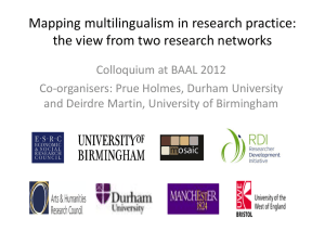 Developing multilingual research practice for new times: a challenge