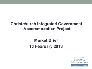 Christchurch Integrated Government Accommodation Project Market