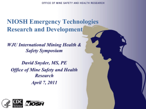 NIOSH Emergency Technologies Research and Development