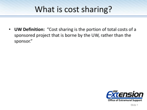 cost sharing - University of Wisconsin