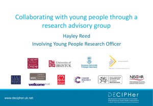 Collaborating with young people through a research advisory group