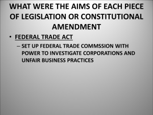 what were the aims of each piece of legislation or constitutional