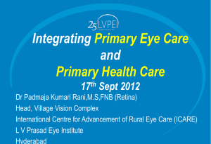 Dr Padnaja Kumari Rani_ Integrating Primary eye care and primary