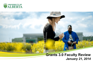 Information about Grants 3.0 for researchers