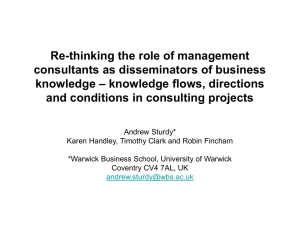 Re-thinking the role of management consultants as disseminators of