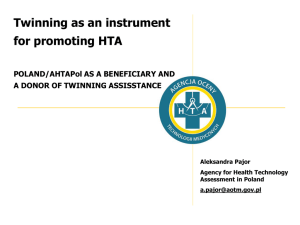 Twinning as an instrument for promoting HTA POLAND