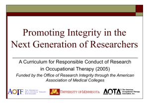 Conflict of Interest - American Occupational Therapy Foundation