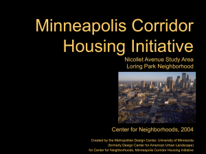 Minneapolis Corridor Housing Initiative, Nicollet Avenue Study Area