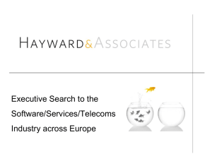 Executive Search to the Software/Services/Telecoms Industry across