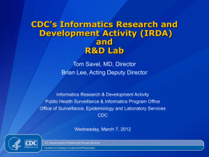 CDC`s Informatics Research