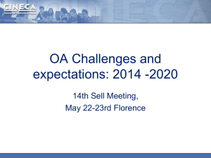 OA: Challenges and expectations 2014-2020 - HEAL-Link