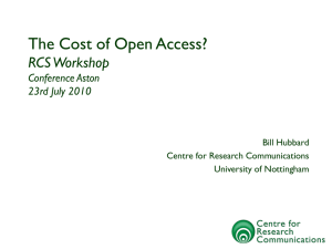 The Cost of Open Access
