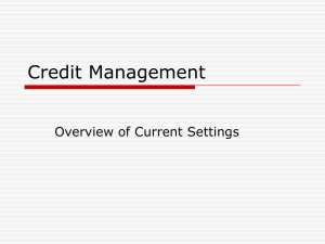 Credit Management Overview