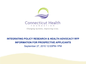 integrating policy research & health advocacy rfp information for