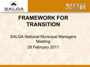 Framework for Transition