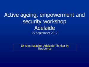 Active ageing, empowerment and security
