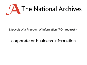 corporate information - The National Archives