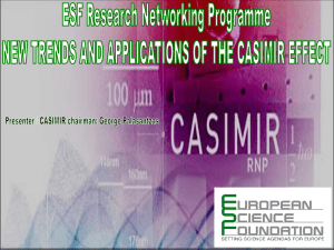 What is the Casimir effect - European Science Foundation