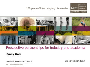 MRC engages directly with industry