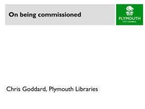 On Being Commissioned - Plymouth Libraries
