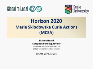 Horizon 2020 Marie Sklodowska Curie Actions (MCSA)